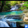 Leinwandbild Tropischer Wasserfall Panorama Zoom