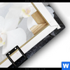 Leinwandbild Weisse Orchideen Quadrat Materialbild