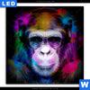 Leuchtbild Affe Pop Art No 1 Quadrat Motivvorschau