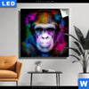 Leuchtbild Affe Pop Art No 1 Quadrat Produktvorschau