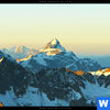 Leuchtbild Gipfel In Den Alpen Querformat Zoom