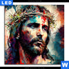Leuchtbild Jesus Christus Mit Dornenkrone Quadrat Motivvorschau