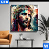 Leuchtbild Jesus Christus Mit Dornenkrone Quadrat Produktvorschau