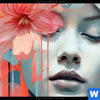 Leuchtbild Jolanda Frau Mit Blumen Im Haar Hochformat Zoom