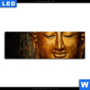 Leuchtbild Laechelnder Buddha In Gold Panorama Motivvorschau