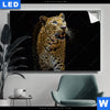 Leuchtbild Leopard In Der Dunkelheit Querformat Produktvorschau