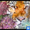 Leuchtbild Tiger Blumen Panorama Zoom