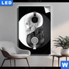 Leuchtbild Totenkopf Yin Yang Hochformat Produktvorschau