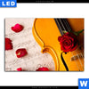 Leuchtbild Violine Rose Querformat Motivvorschau