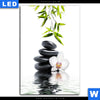 Leuchtbild Weisse Orchidee Zensteine Hochformat Motivvorschau