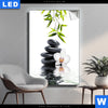 Leuchtbild Weisse Orchidee Zensteine Hochformat Produktvorschau