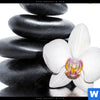 Leuchtbild Weisse Orchidee Zensteine Hochformat Zoom