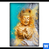 Poster Buddha Gold Tuerkis Hochformat Motivvorschau