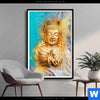 Poster Buddha Gold Tuerkis Hochformat Produktvorschau