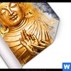 Poster Buddha Gold Tuerkis Quadrat Material