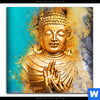 Poster Buddha Gold Tuerkis Quadrat Motivvorschau