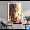 Poster Buddha Kopf Seerose Hochformat Produktvorschau