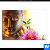 Poster Buddha Kopf Seerose Querformat Motivvorschau