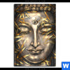 Poster Buddha Silber Gold Hochformat Motivvorschau