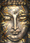 Poster Buddha Silber Gold Panorama Crop