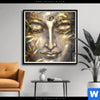 Poster Buddha Silber Gold Quadrat Produktvorschau