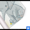 Poster Elefant Entlein Quadrat Material