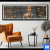 Poster Goldener Buddha Bambus Panorama Produktvorschau