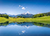 Poster Sommerlandschaft In Den Alpen Schmal Crop