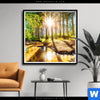 Poster Sonniger Wald Quadrat Produktvorschau