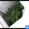 Poster Wald Im Nebel Quadrat Material