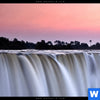 Poster Wasserfall Bei Abendroete Quadrat Zoom