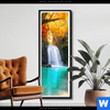 Poster Wasserfall Im Wald Schmal Produktvorschau