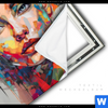 Spannbild Abstraktes Frauenportraet Aurora Quadrat Material