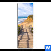 Spannbild Holztreppe Zum Einsamen Strand Schmal Motivvorschau