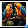 Spannbild Papageien Auf Einem Ast Quadrat Motivvorschau