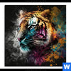 Spannbild Tiger Im Farbrausch Quadrat Motivvorschau