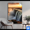 Spannbild Wasserfall Bei Abendsonne Hochformat Produktvorschau