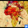 Spannbild Weltkarte Retro Bunt Panorama Zoom