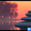 Spannbild Zen Steine Sonnenuntergang Panorama Zoom