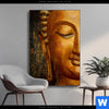 Wechselmotiv Laechelnder Buddha In Gold Hochformat Produktvorschau