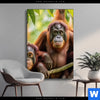 Wechselmotiv Orang Utan Familie Im Regenwald Hochformat Produktvorschau