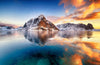 Wechselmotiv Sonnenuntergang Norwegen Panorama Crop