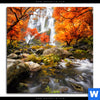 Wechselmotiv Wasserfall In Herbstlandschaft Quadrat Motivvorschau