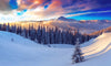 Wechselmotiv Winterliches Gebirge Panorama Crop