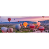 Wechselmotiv Heißluftballons im Sonnenuntergang Panorama Motive wandbild.com