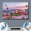WechselmotivHeißluftballons im SonnenuntergangQuerformat Material wandbild.com
