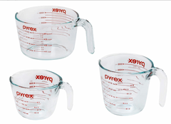 pyrex glass measuring cups