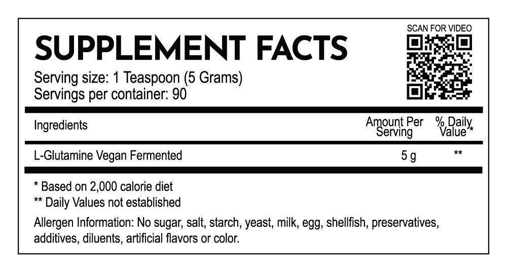 GLUTAMINE -  (30 Serving that promote lean muscle mass)