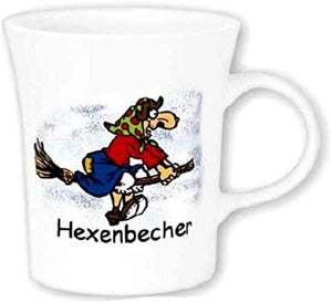 Porzellan- konische Tasse, Kaffeepott, Kaffeebecher - Harz- Hexenbecher