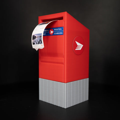 Postage Stamp Dispenser - Mailbox Shaped Design (Solid Wood) - Mini Post  Office Box Design for Home Or Office. for Partial Roll (100 Count) of Stamps